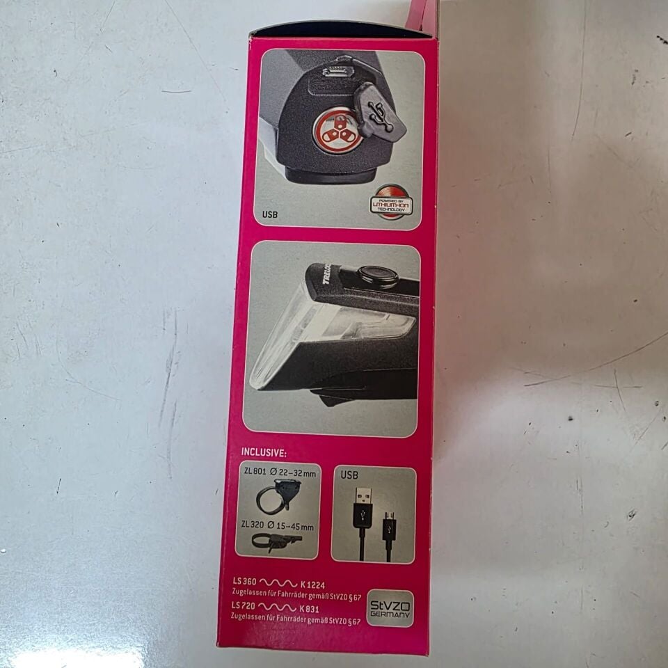 BİS ÖN FAR + ARKA STOP LS360 LS720 USB ŞARJLI TRELOCK