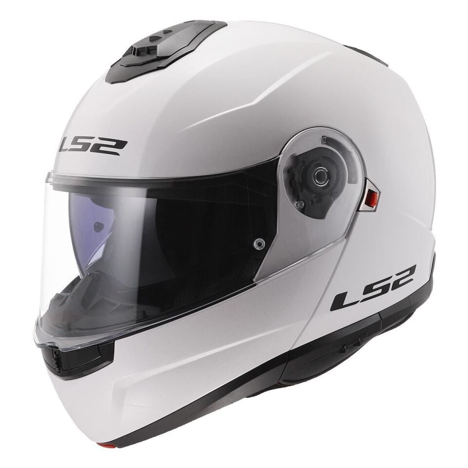 ÇENE AÇILIR KASK LS2 STROBE 2 BEYAZ ORJİNAL VİZÖRLÜ L