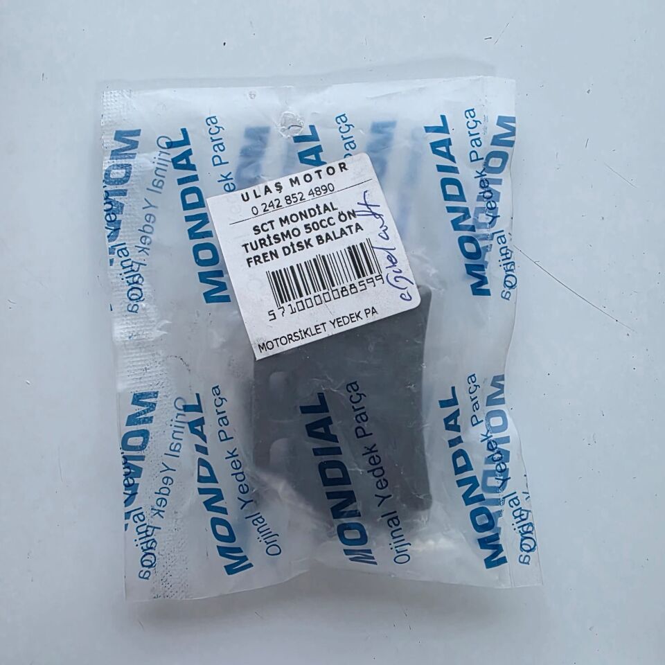 SCT MONDİAL TURİSMO 50CC ÖN FREN DİSK BALATA ORJİNAL ÇİFT