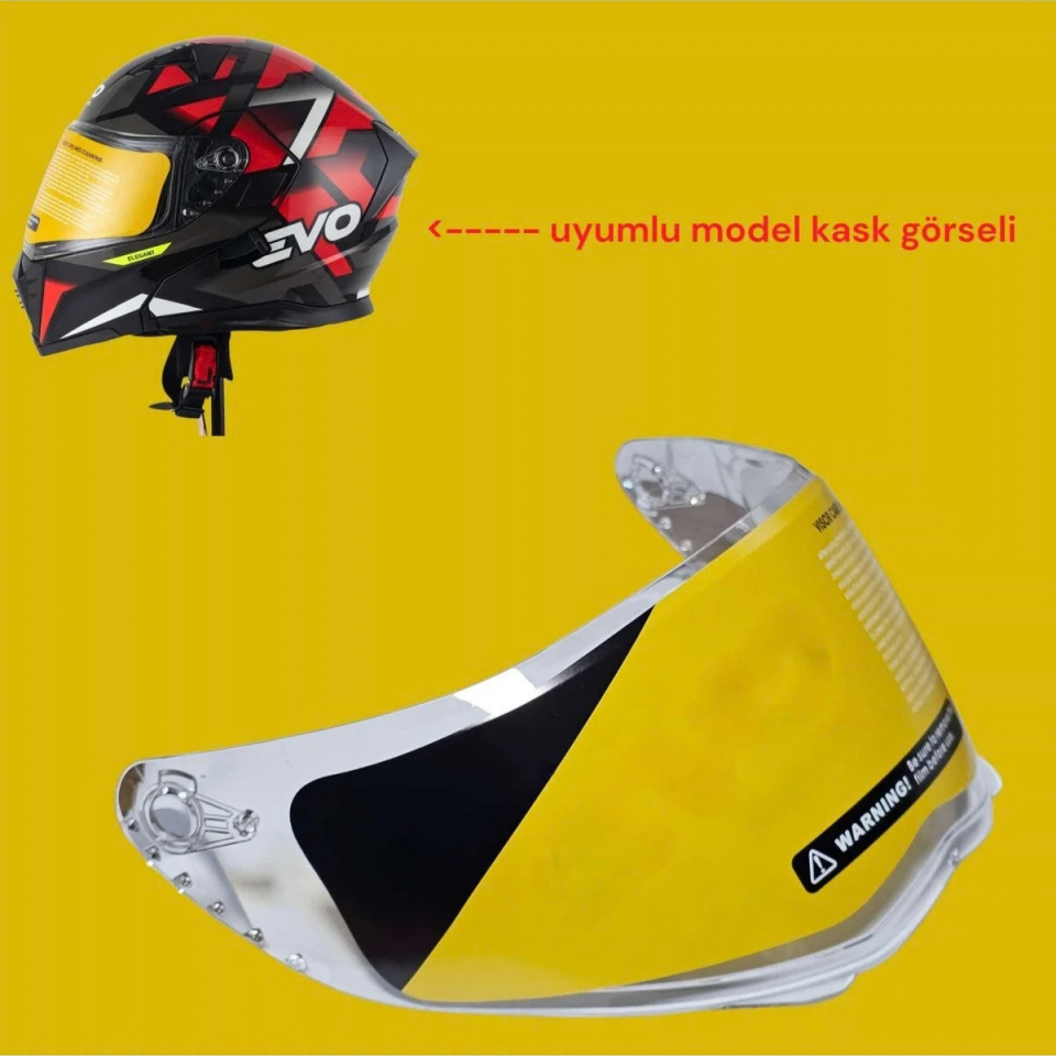 EVO 906 ÇENE AÇILIR KASK CAMI ŞEFFAF