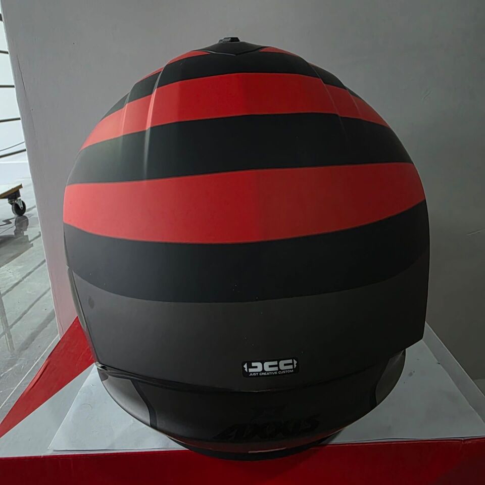 KAPALI KASK AXXIS MAT KIRMIZI SİYAH 2XL