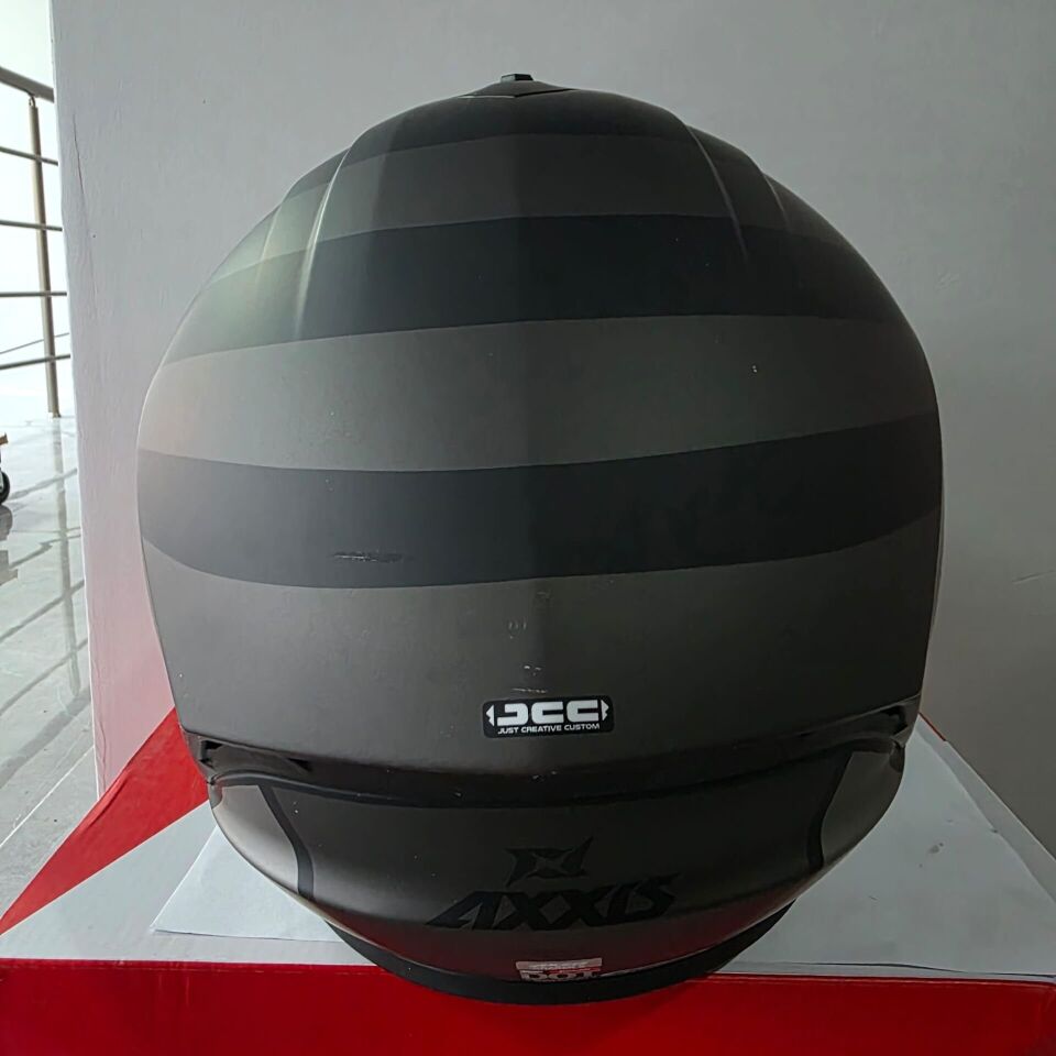 KAPALI KASK AXXIS MAT SİYAH GRİ XL