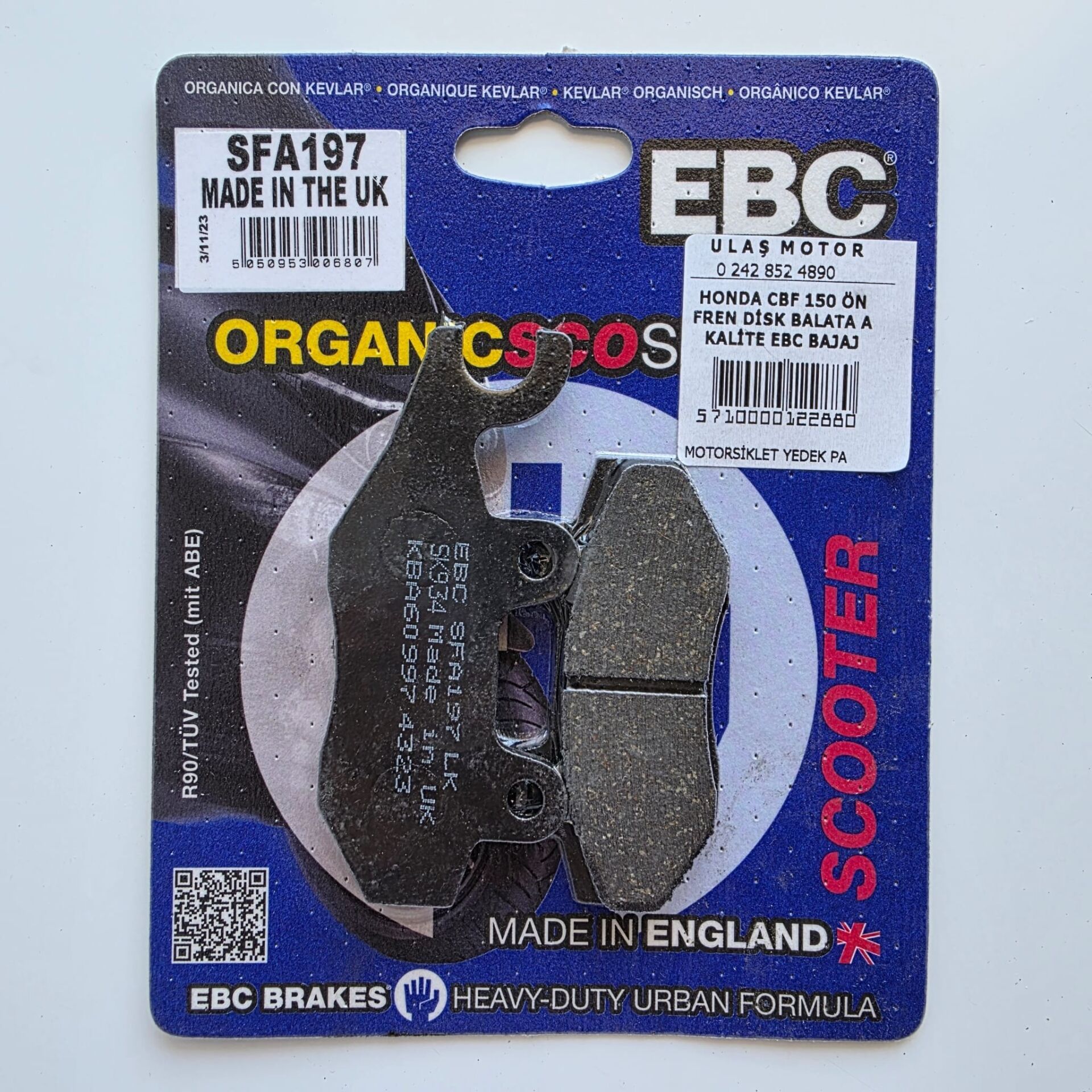 HONDA CBF 150 ÖN FREN DİSK BALATA A KALİTE EBC BAJAJ AVENGER 150 HONDA CBF 250 UYUMLU