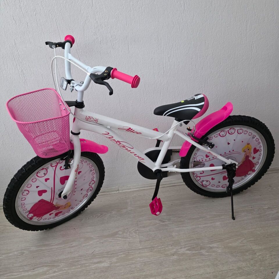BELDERİA 20 JANT BOSS ANGEL BİSİKLET 1V VB BEYAZ PEMBE PLASTİK ÇAMURLUKLU