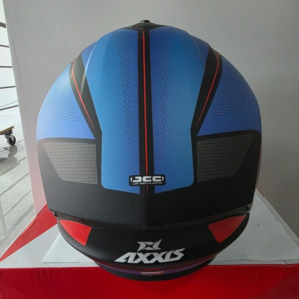 KAPALI KASK AXXIS MAT MAVİ SİYAH XL