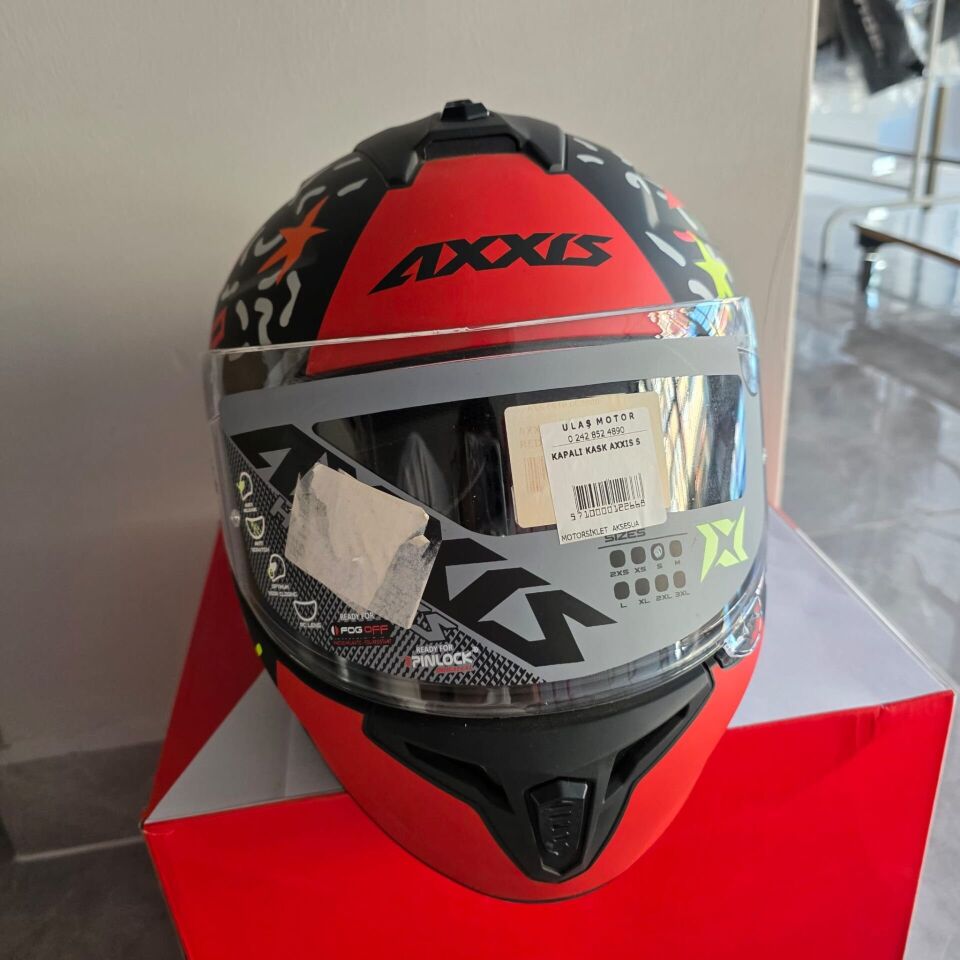 KAPALI KASK AXXIS MAT ÇOK RENKLİ S
