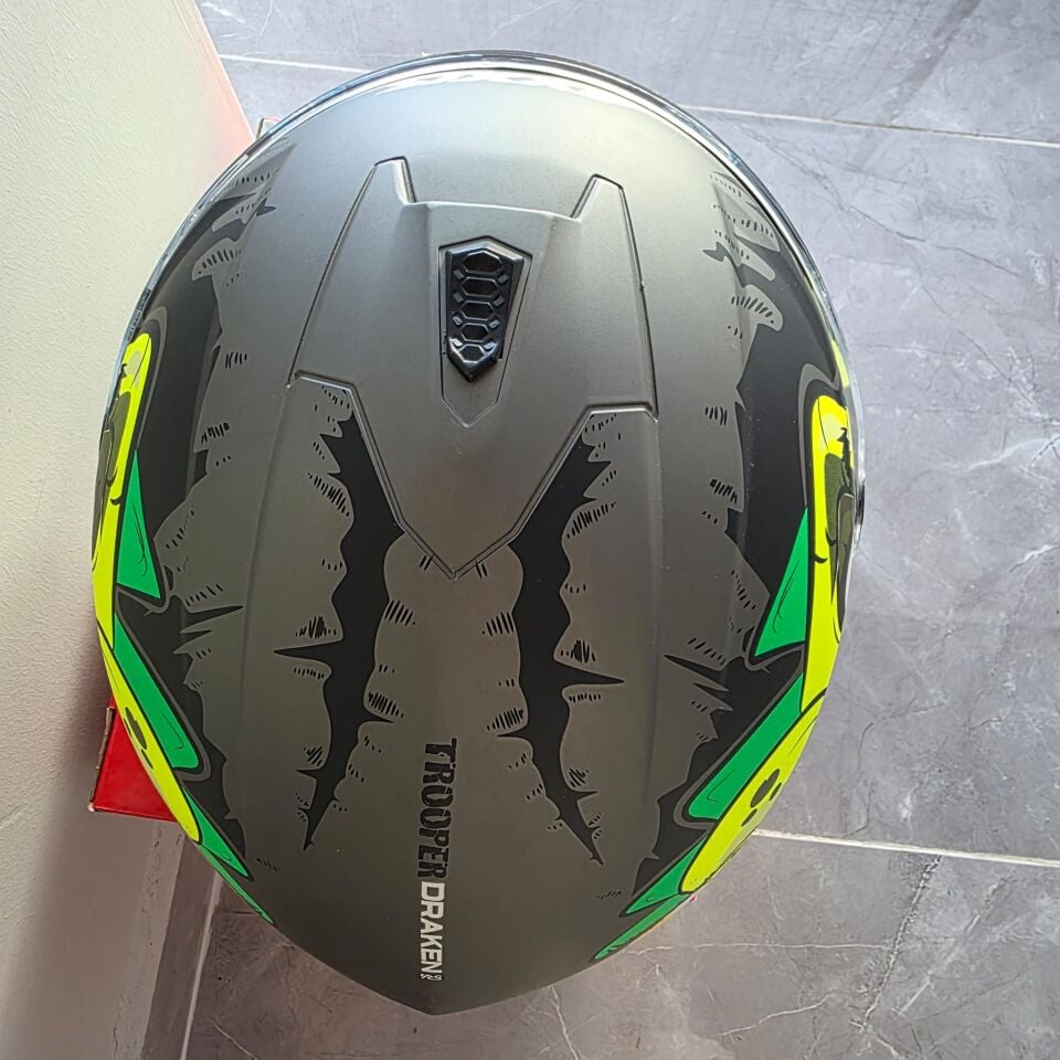 KAPALI KASK AXXIS MAT GRİ TİMSAH DESENLİ S