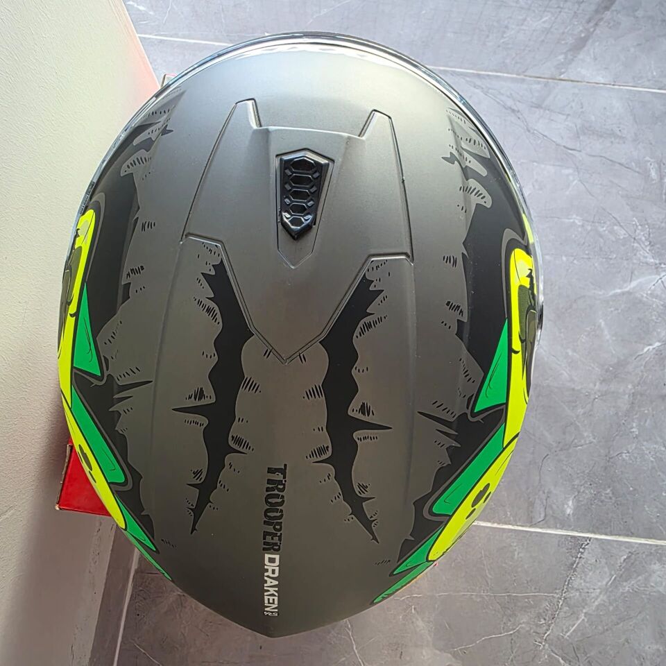 KAPALI KASK AXXIS MAT GRİ TİMSAH DESENLİ S
