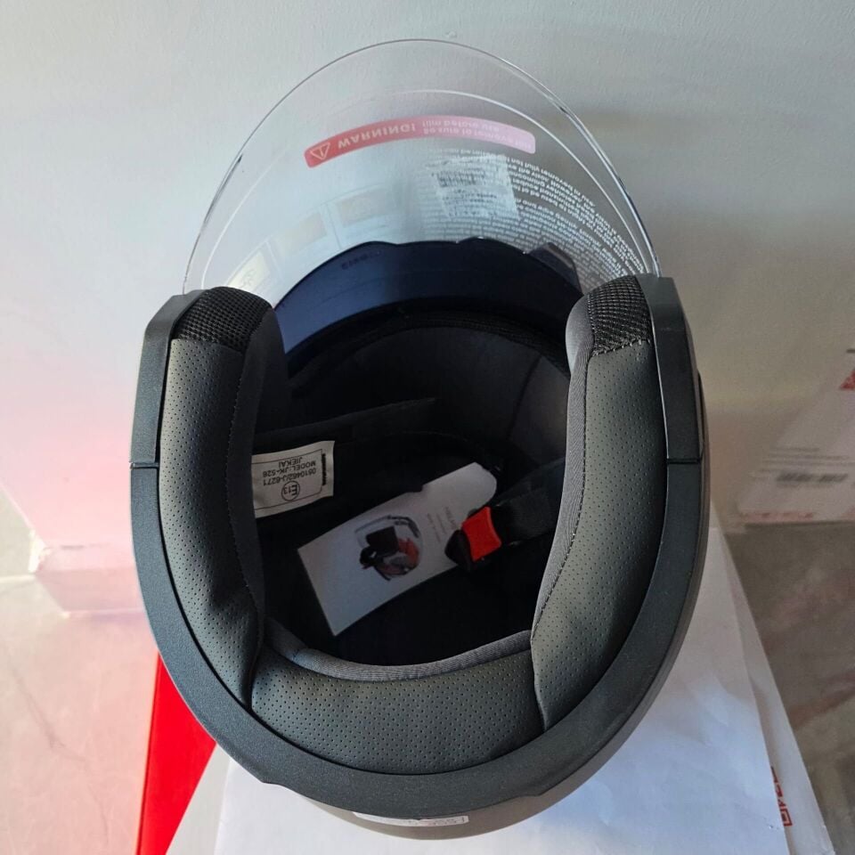 ÇENESİZ KASK JK-512 VİZÖRLÜ ŞEFFAF CAMLI GRİ TURUNCU M