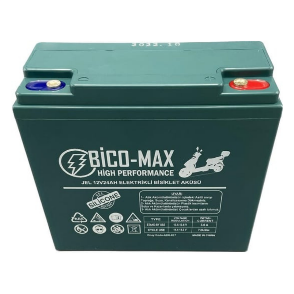 AKÜ 12V 24 AH ELEKTRİKLİ BİSİKLET BİCO-MAX