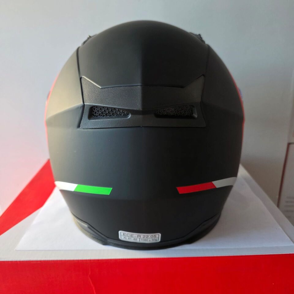 ÇENESİZ KASK JK-512 VİZÖRLÜ ŞEFFAF CAMLI SİYAH İTALYAN XL