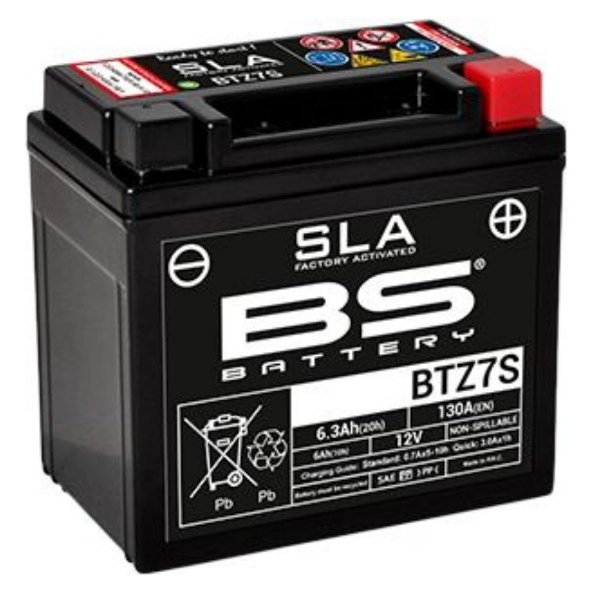 AKÜ 12V 6AH KISA BTZ7S-SLA BS BATTERY HONDA PCX YAMAHA N MAX 125 155 UYUMLU