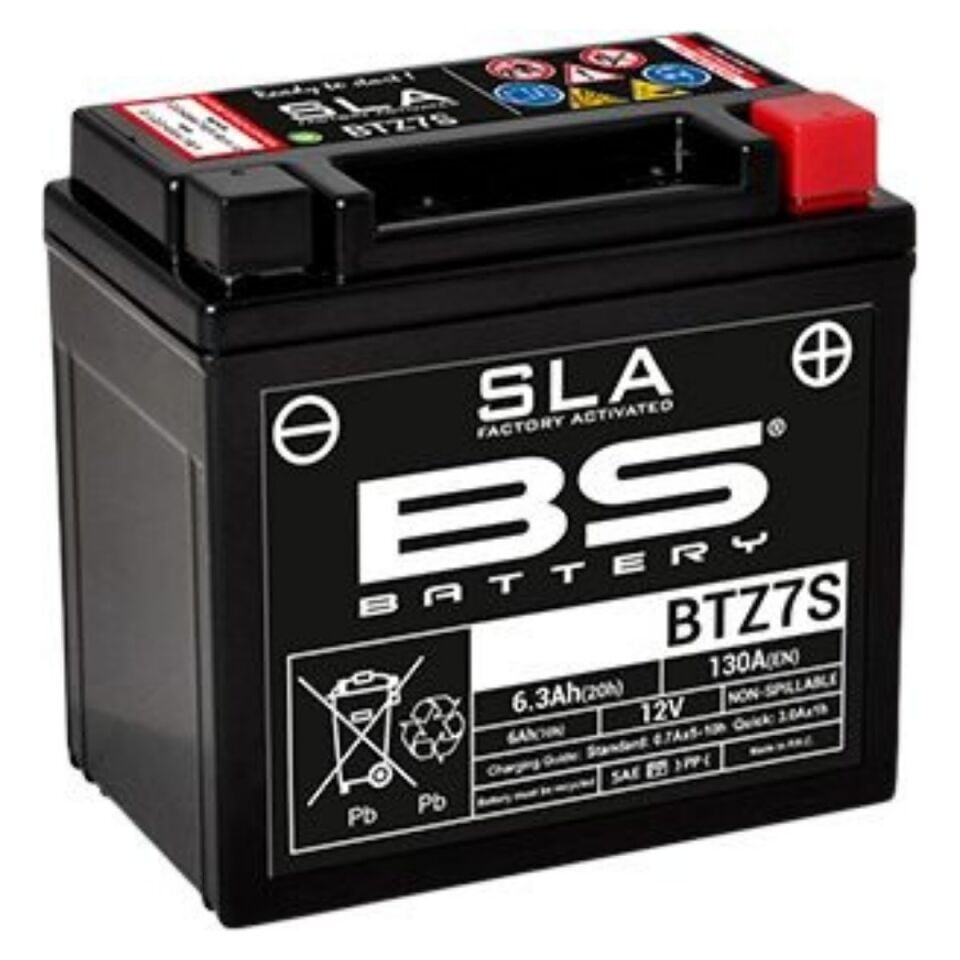 AKÜ 12V 6AH KISA BTZ7S-SLA BS BATTERY HONDA PCX YAMAHA N MAX 125 155 UYUMLU