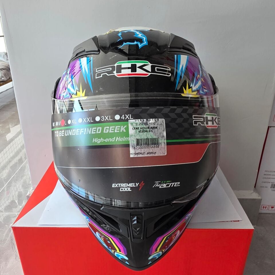 RHKC ÇENE AÇILIR KASK VİZÖRLÜ BIG MONSTER L