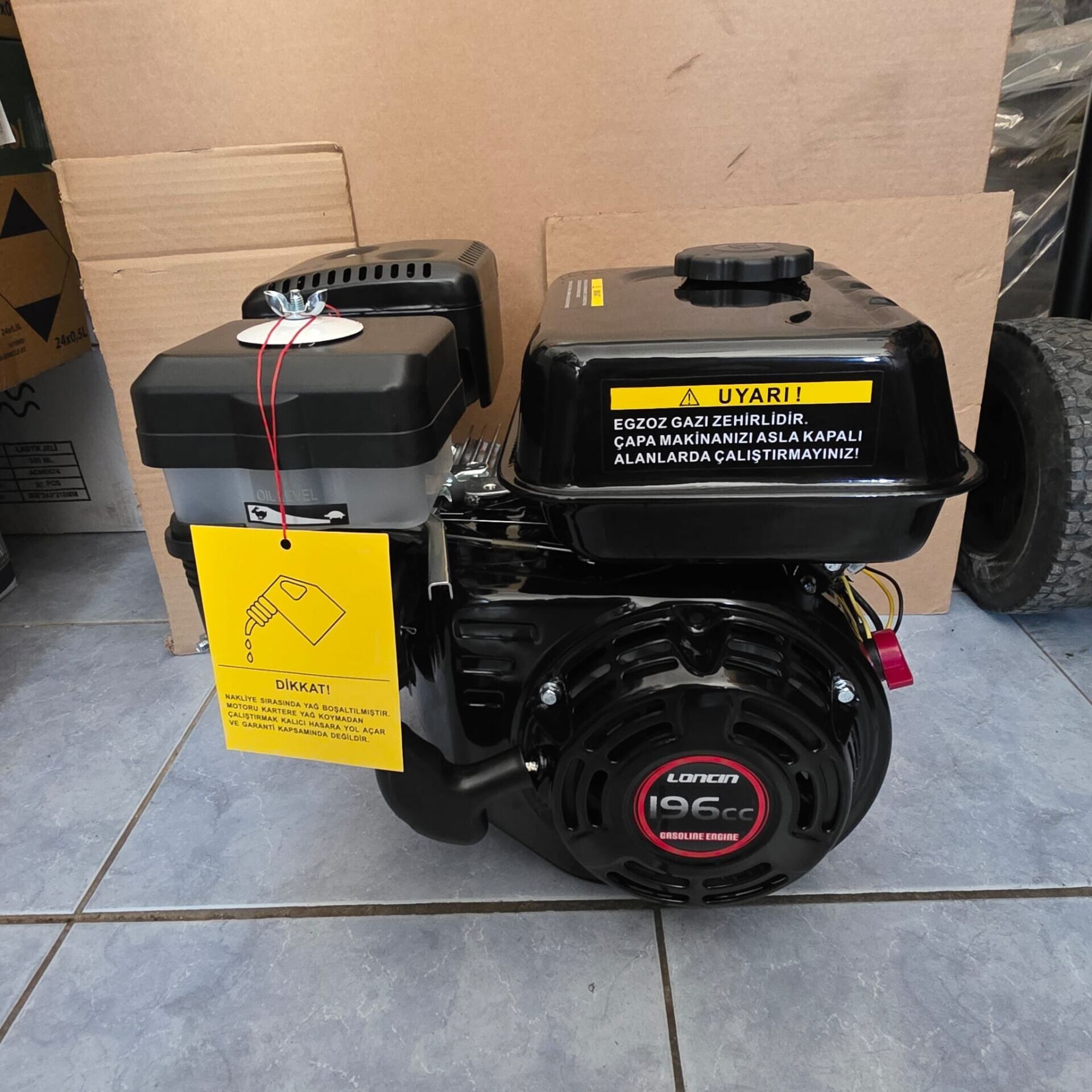 ANGEL LONCIN 7 HP KOMPLE TEK MOTOR BENZİNLİ 19MM KAMALI