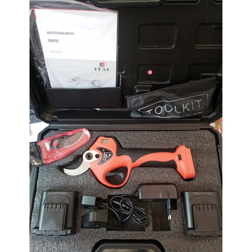 İTAL BUDAMA MAKASI PMX40 40MM 2 X 4,0 AH LİTHYUM AKÜLÜ