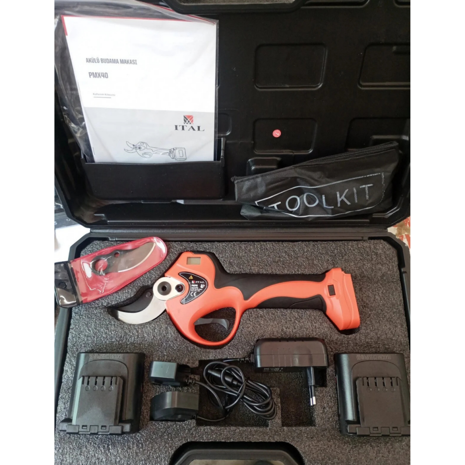 İTAL BUDAMA MAKASI PMX40 40MM 2 X 4,0 AH LİTHYUM AKÜLÜ