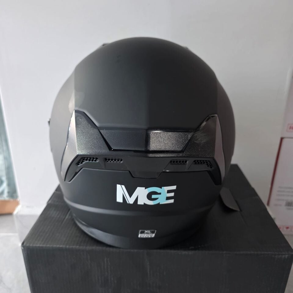 ÇENESİZ KASK JK528-1 MGE VİZÖRLÜ MAT SİYAH L