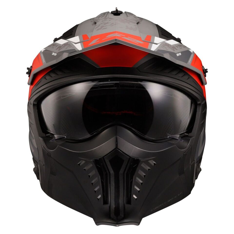 KAPALI KASK LS2 DRIFTER DEVOR MAT GRİ TITANIUM KIRMIZI ORJİNAL XL
