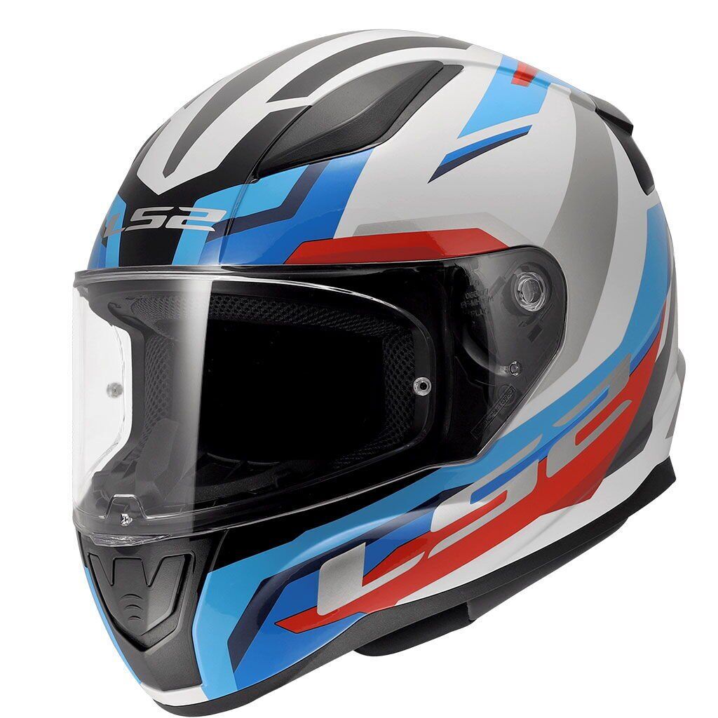 KAPALI KASK LS2 RAPID 2 HYPER BEYAZ MAVİ KIRMIZI ORJİNAL L