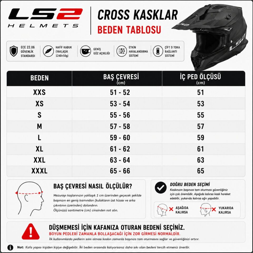 KAPALI KASK LS2 DRIFTER MAT SİYAH ORJİNAL 2XL