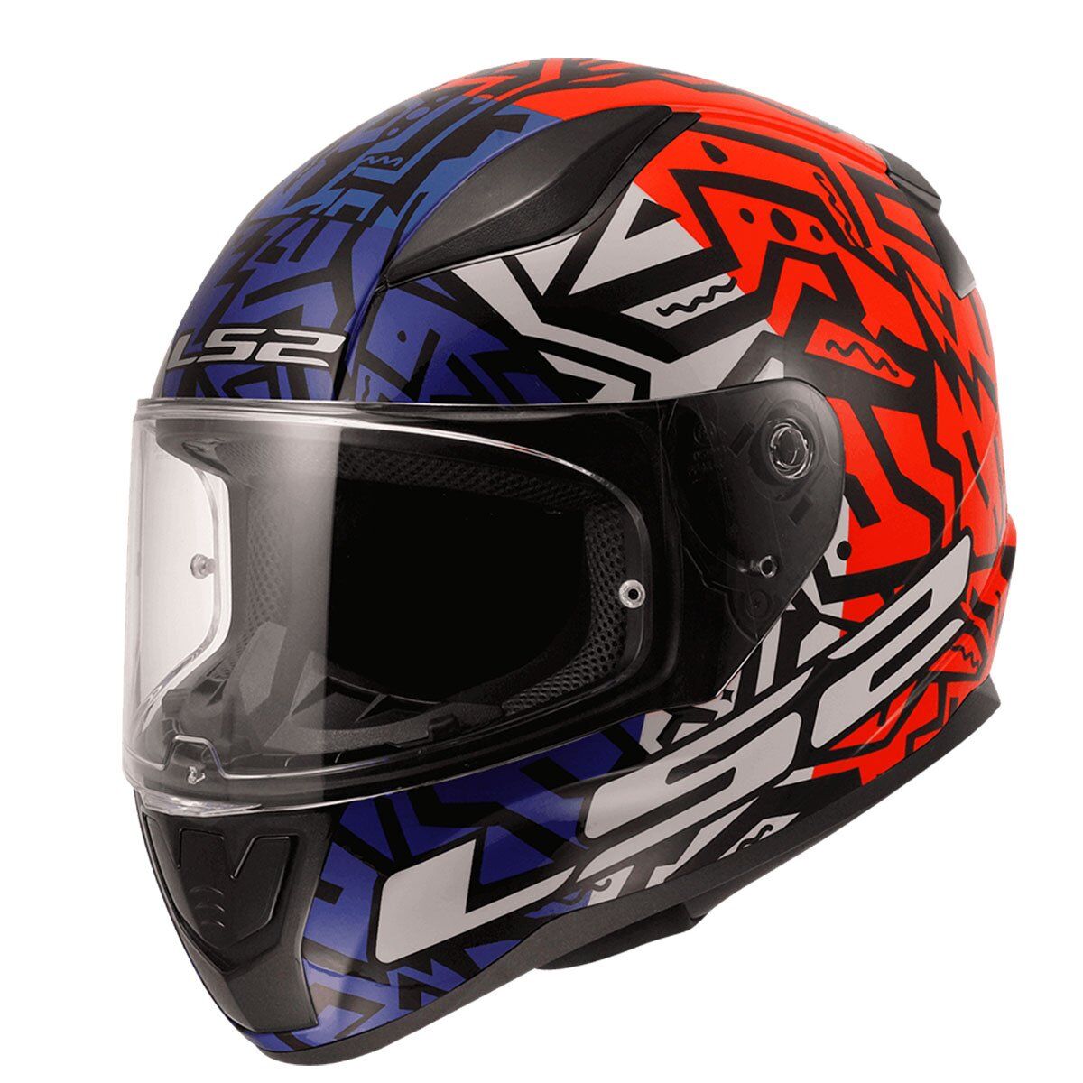KAPALI KASK LS2 RAPID 2 MEMPHIS KIRMIZI MAVİ ORJİNAL L